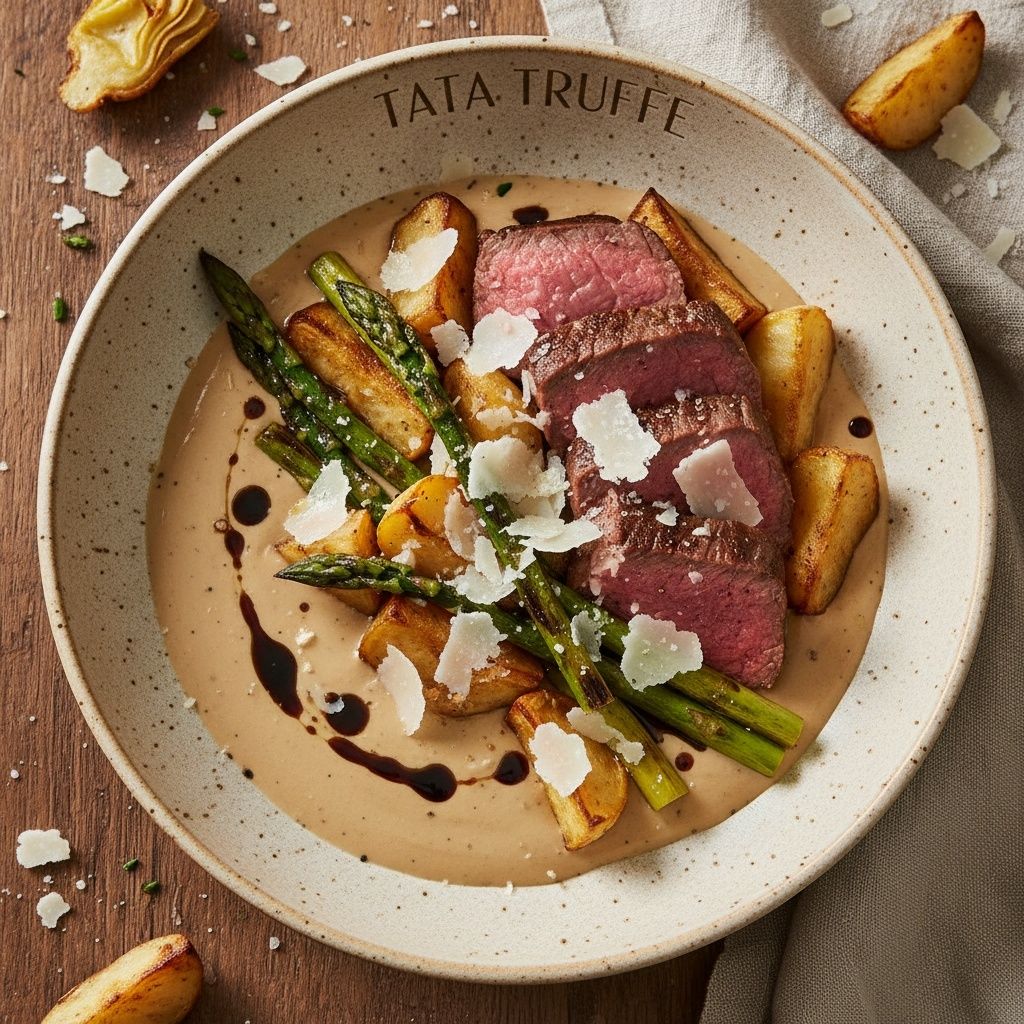 TATA TRUFFE - Bowl élégant avec bœuf snacké et tahini à la truffe